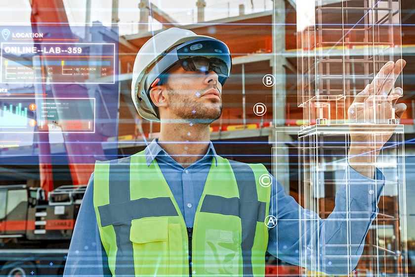 Digitalisierung Baugewerbe: Darstellung der Integration von Augmented Reality (AR) in der Bauindustrie